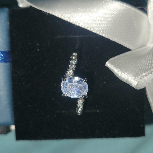 Cubic zirconia 16mm-20mm sterling silver rings - Picture 2 of 2